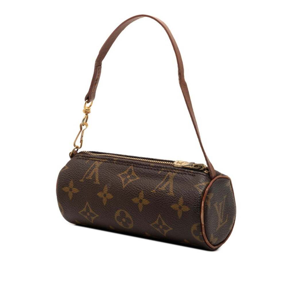 LOUIS VUITTON Brown Monogram Leather Papillon Pouch - Picture 2 of 5